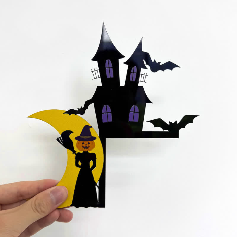 Brighthowl Pumpkin Witch Door Corner Decoration
