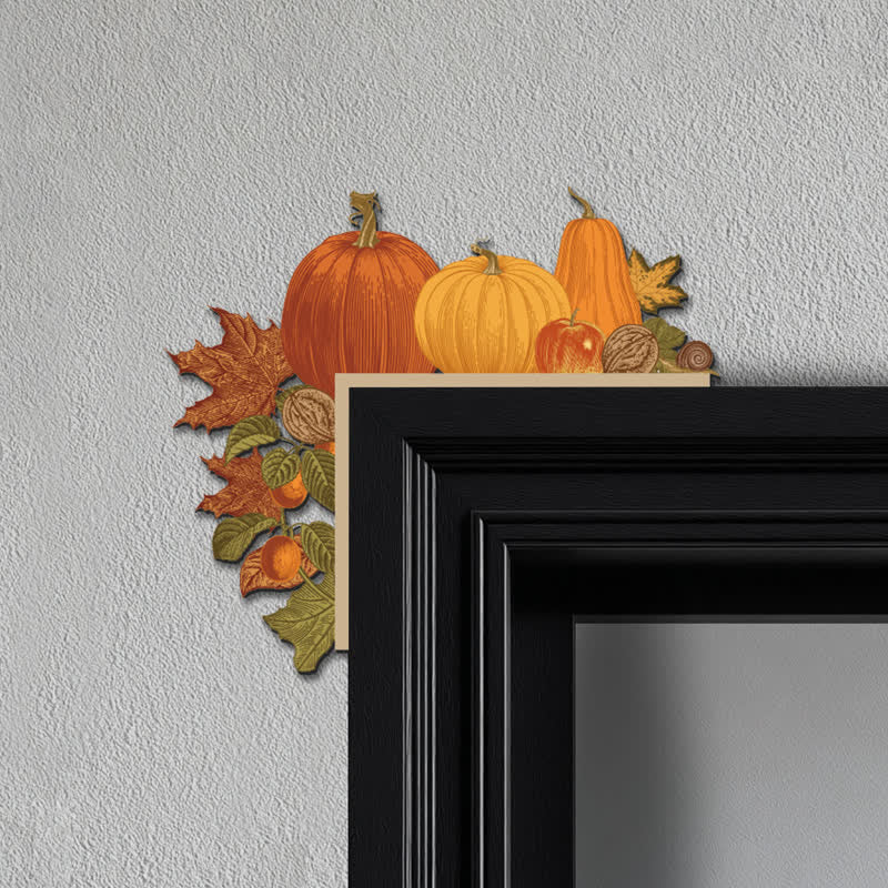 Brighthowl Maple Leaf Pumpkin Door Corner Decoration
