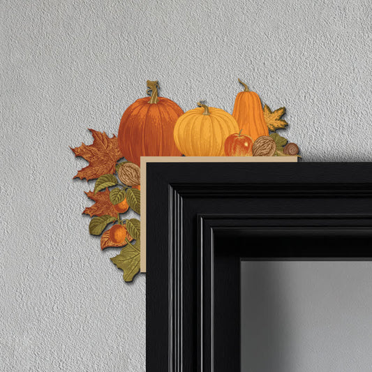 Brighthowl Maple Leaf Pumpkin Door Corner Decoration