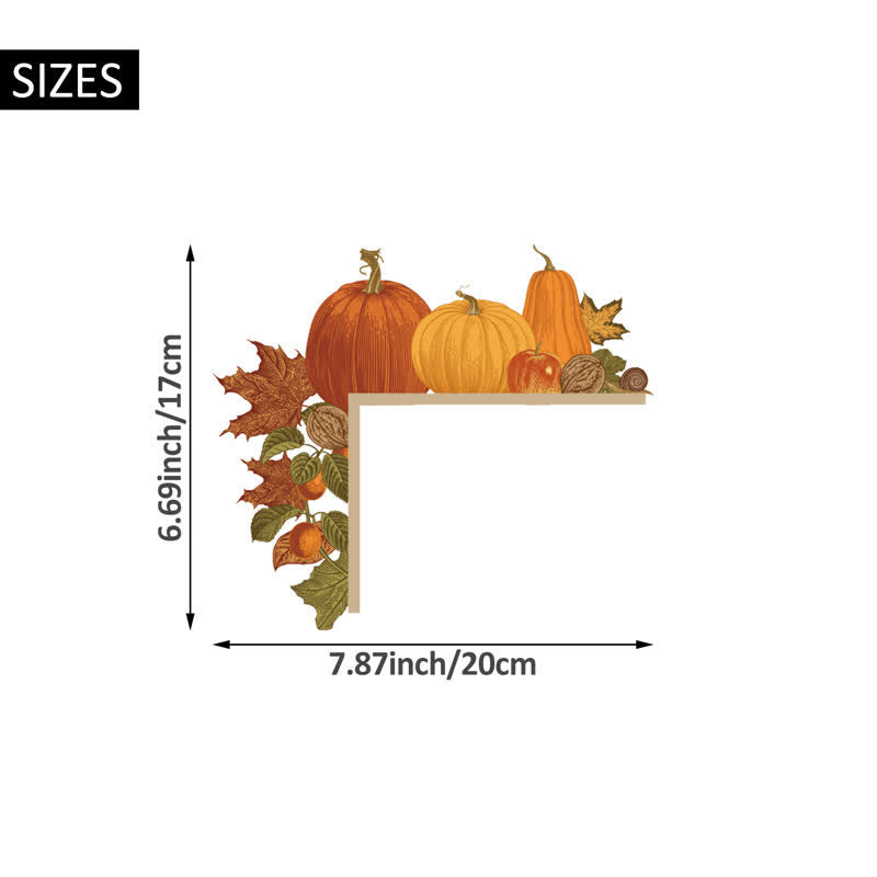 Brighthowl Maple Leaf Pumpkin Door Corner Decoration
