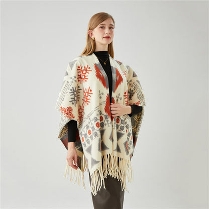 Brighthowl Ethnic Style Tassel Shawl Cape