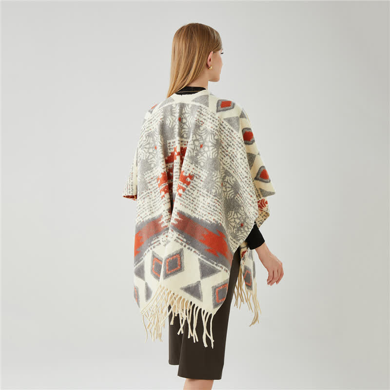 Brighthowl Ethnic Style Tassel Shawl Cape