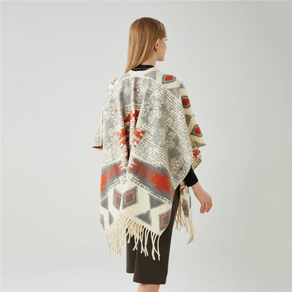 Brighthowl Ethnic Style Tassel Shawl Cape