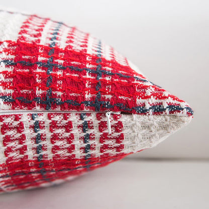 Brighthowl  Modern Plaid Jacquard Decorative Pillowcase