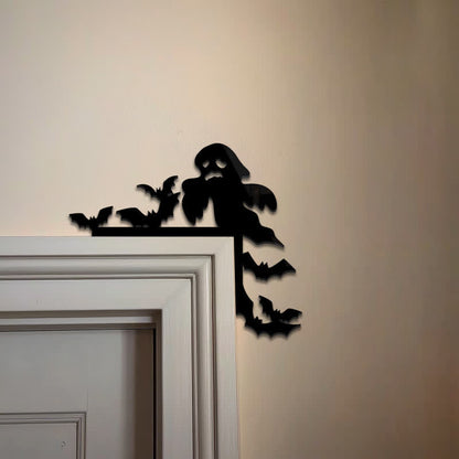 Brighthowl Spooky Ghost Bat Door Frame Halloween Decoration