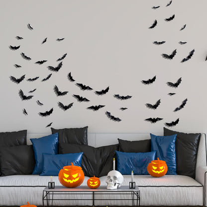 Brighthowl Halloween 3D LED Bat Glitter Wall Decoration