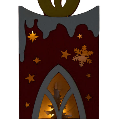 Brighthowl Christmas Wooden Candle Light-Up Decor