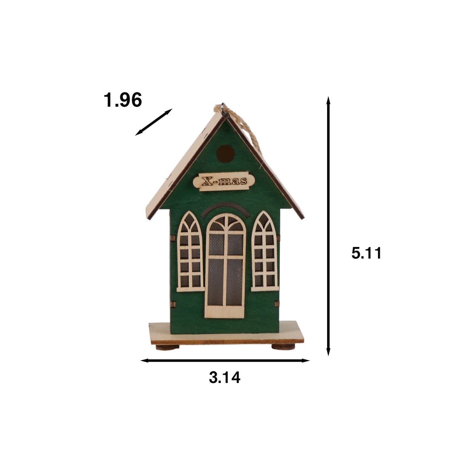 Brighthowl Christmas Holiday Lighted Wood House Decor
