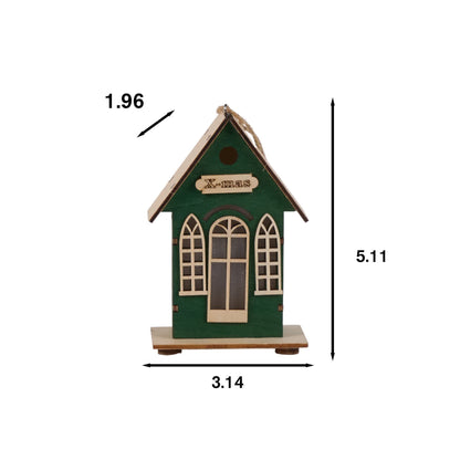 Brighthowl Christmas Holiday Lighted Wood House Decor