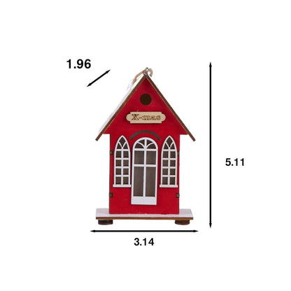 Brighthowl Christmas Holiday Lighted Wood House Decor