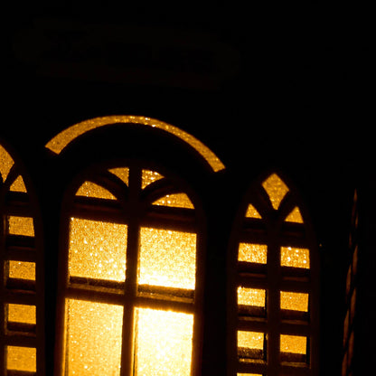 Brighthowl Christmas Holiday Lighted Wood House Decor