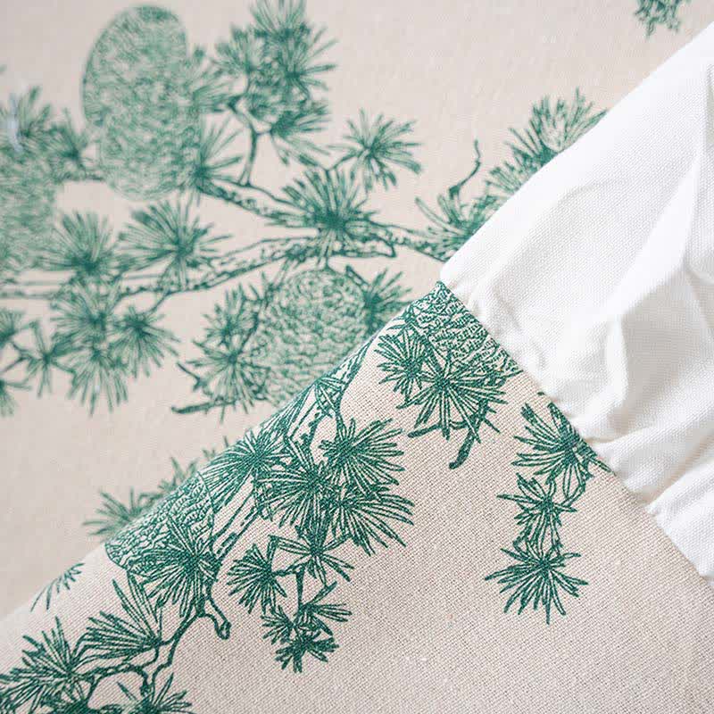 Brighthowl Green Pine Ruffled Sofa Throw Blanket