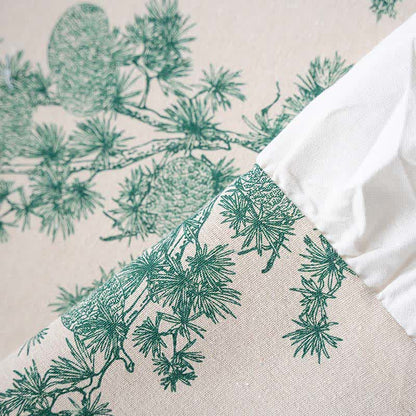 Brighthowl Green Pine Ruffled Sofa Throw Blanket