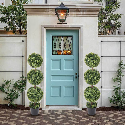 Brighthowl Artificial Boxwood Topiary Ball in Pot