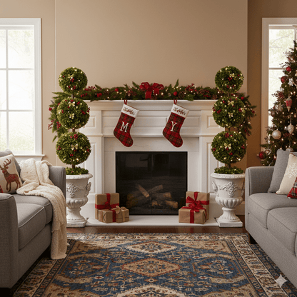 Brighthowl Artificial Boxwood Topiary Ball in Pot