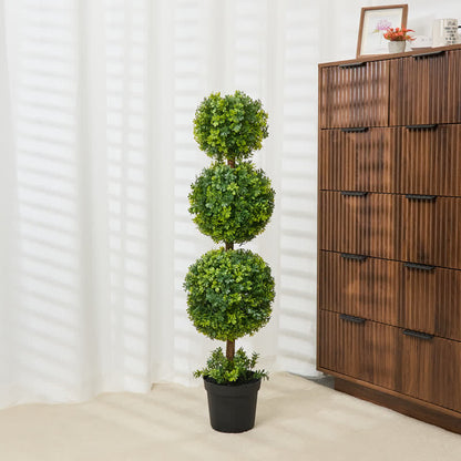 Brighthowl Artificial Boxwood Topiary Ball in Pot