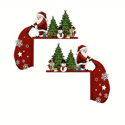 Brighthowl Santa Christmas Tree Door Corner Decoration