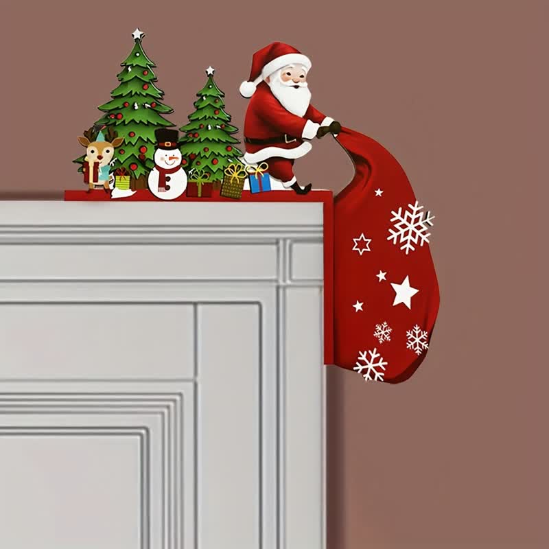 Brighthowl Santa Christmas Tree Door Corner Decoration