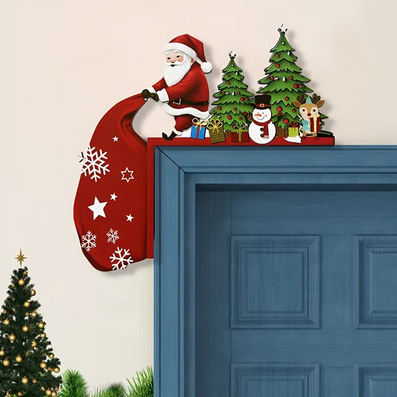 Brighthowl Santa Christmas Tree Door Corner Decoration
