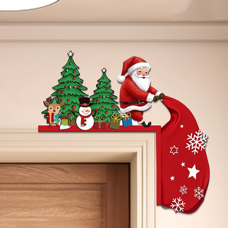 Brighthowl Santa Christmas Tree Door Corner Decoration