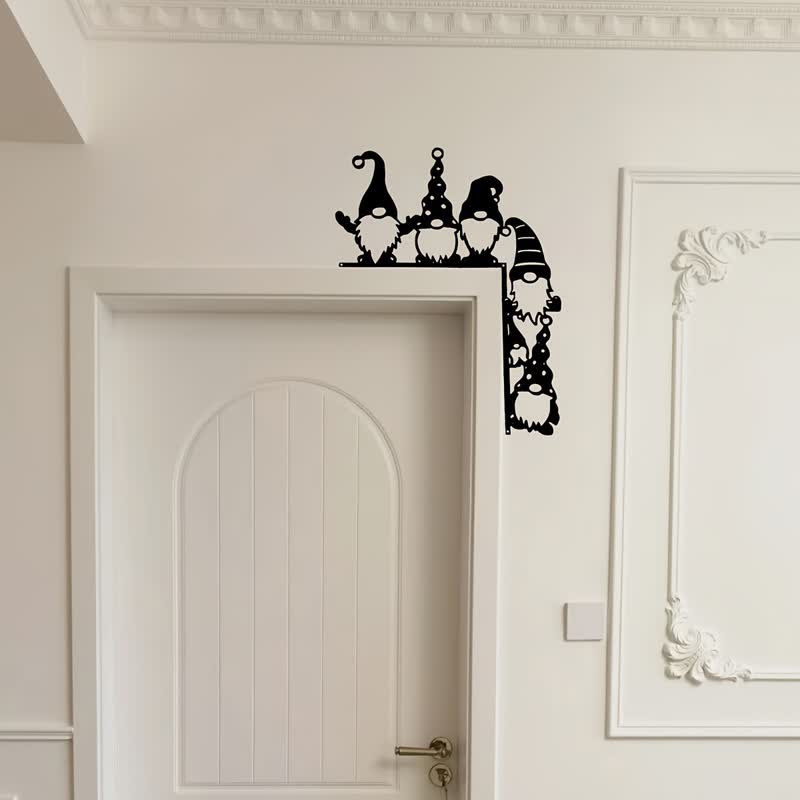 Brighthowl Whimsical Gnome Christmas Door Corner Decor