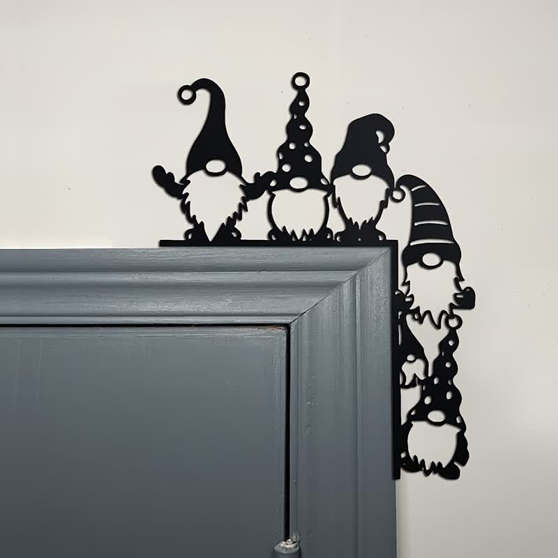 Brighthowl Whimsical Gnome Christmas Door Corner Decor