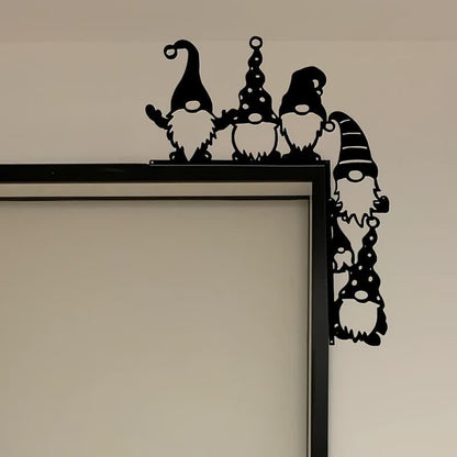 Brighthowl Whimsical Gnome Christmas Door Corner Decor