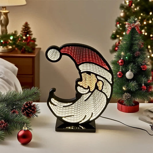 Brighthowl 3D Christmas Santa Infinity Lights