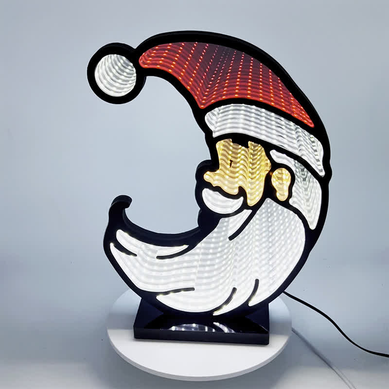 Brighthowl 3D Christmas Santa Infinity Lights