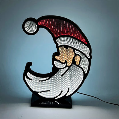 Brighthowl 3D Christmas Santa Infinity Lights