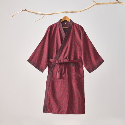 Brighthowl Christmas-inspired Cotton Gauze Kimono Robe