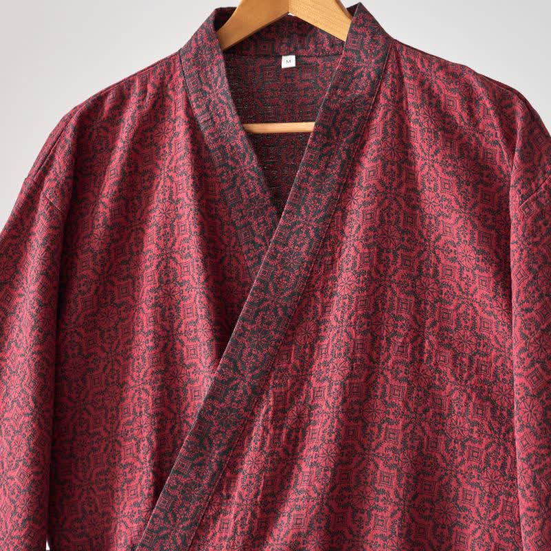 Brighthowl Christmas-inspired Cotton Gauze Kimono Robe