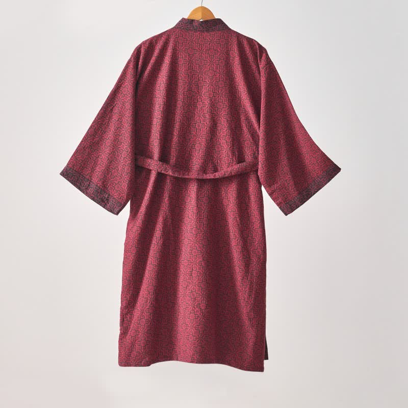 Brighthowl Christmas-inspired Cotton Gauze Kimono Robe