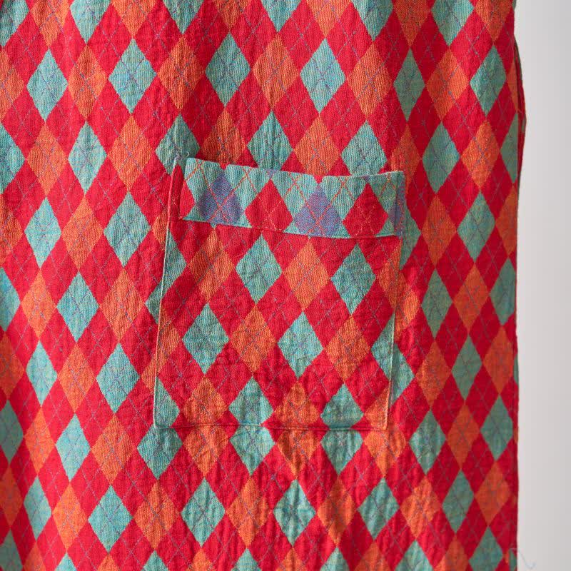 Brighthowl Classic Diamond Cotton Gauze Kimono Robe