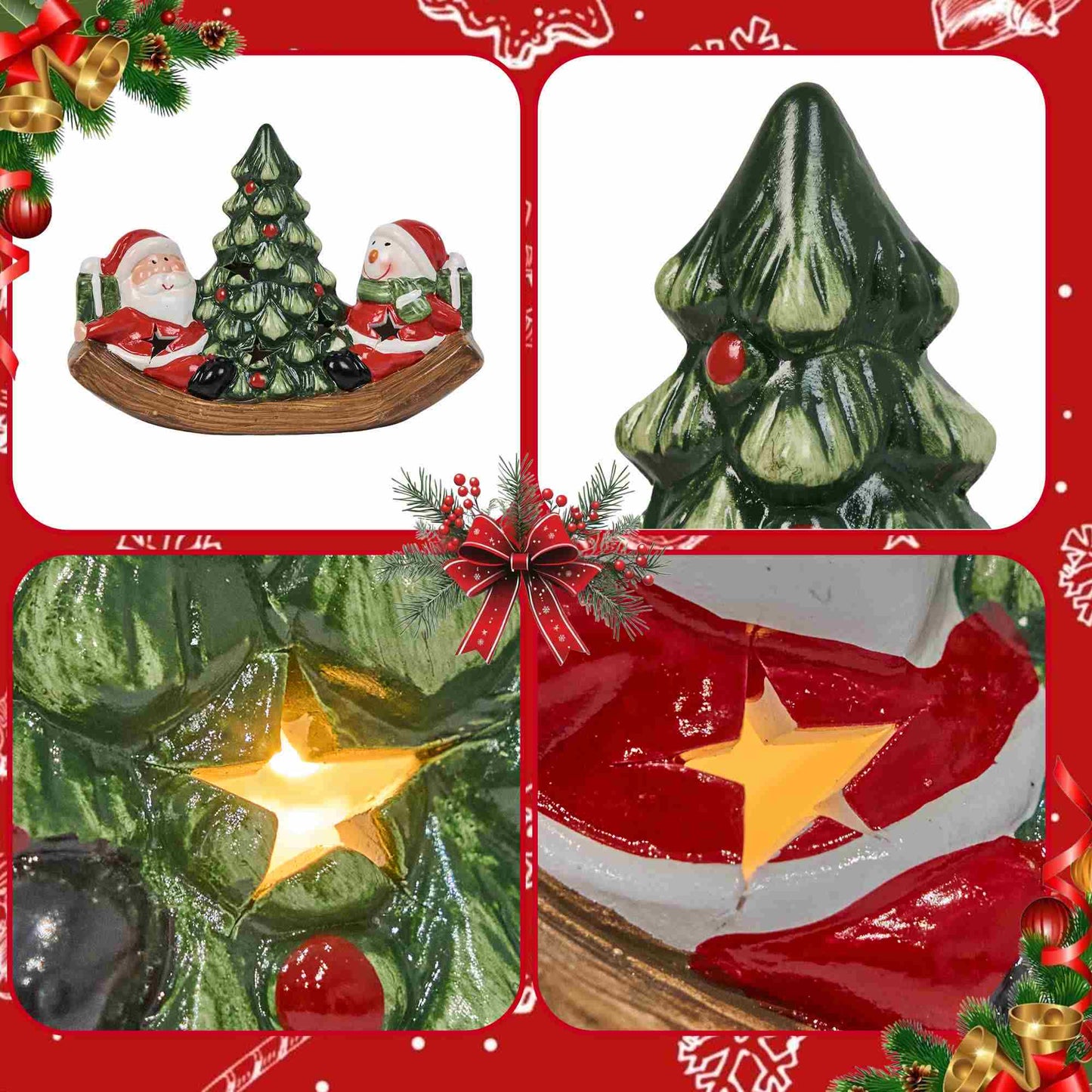 Brighthowl Lighted Christmas Tree Snowman Home Ornament