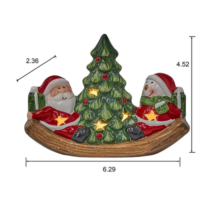 Brighthowl Lighted Christmas Tree Snowman Home Ornament