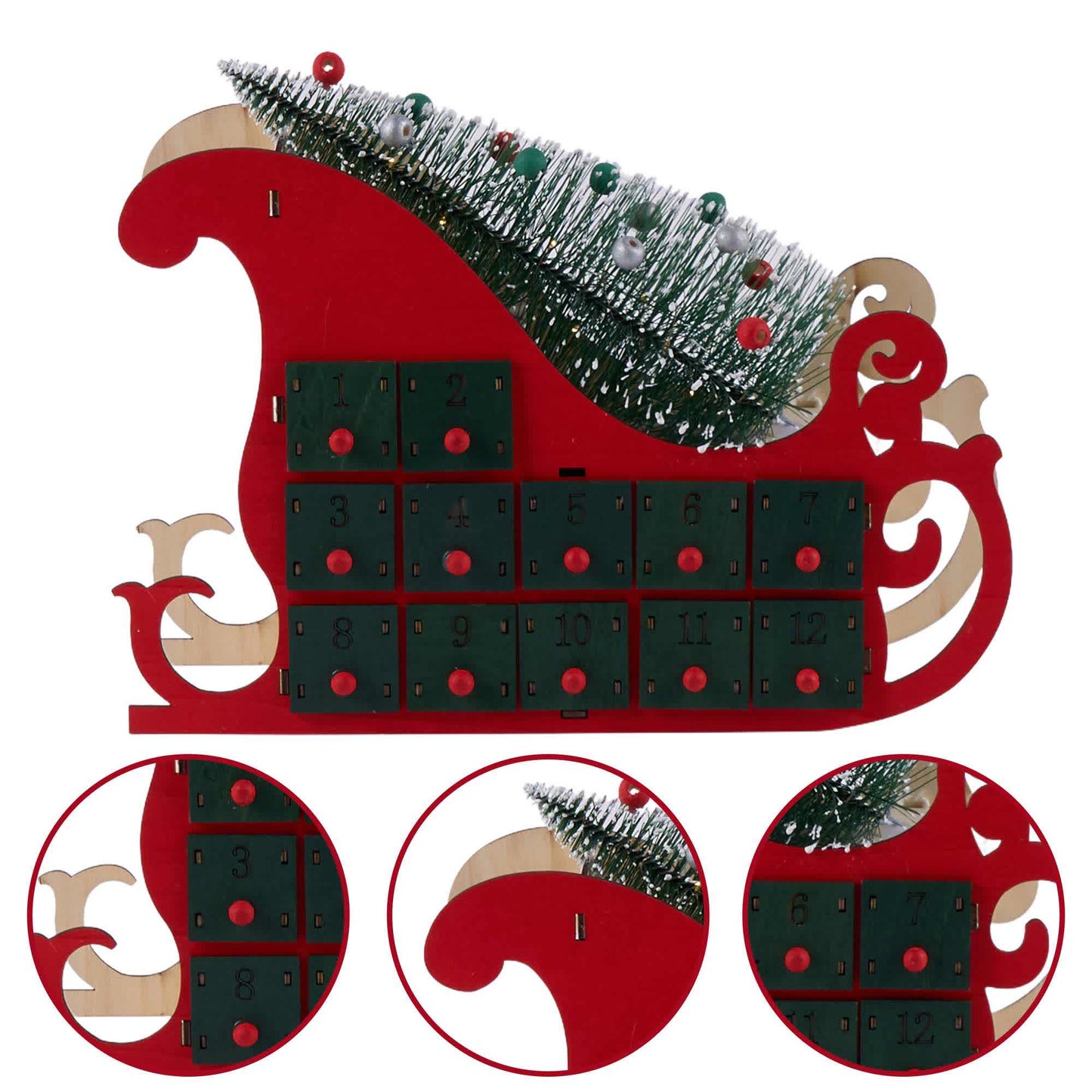 Brighthowl Christmas Countdown Advent Calendar Gift Box Decor