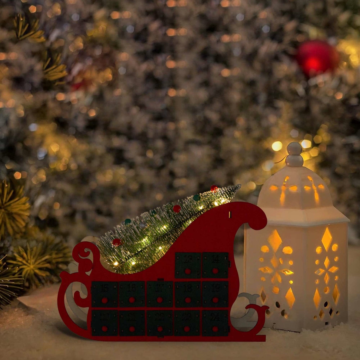 Brighthowl Christmas Countdown Advent Calendar Gift Box Decor