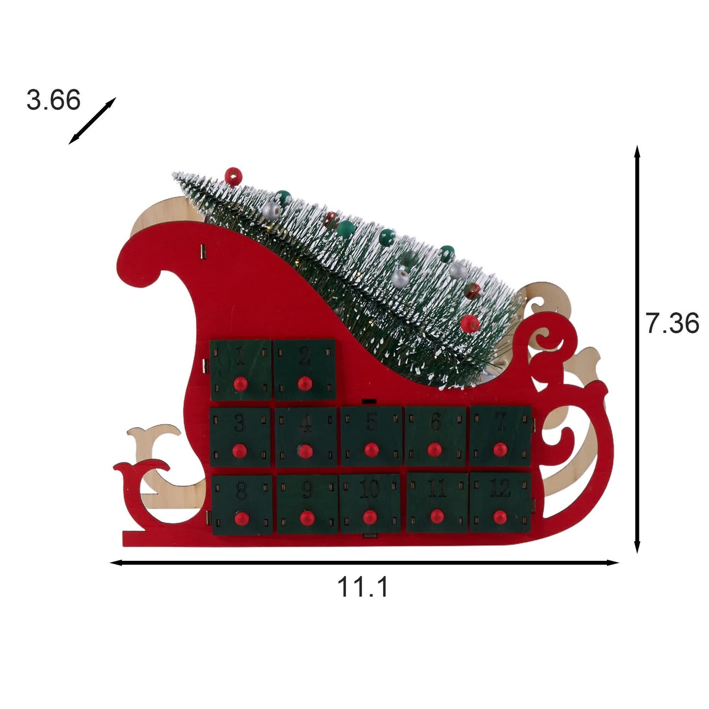 Brighthowl Christmas Countdown Advent Calendar Gift Box Decor