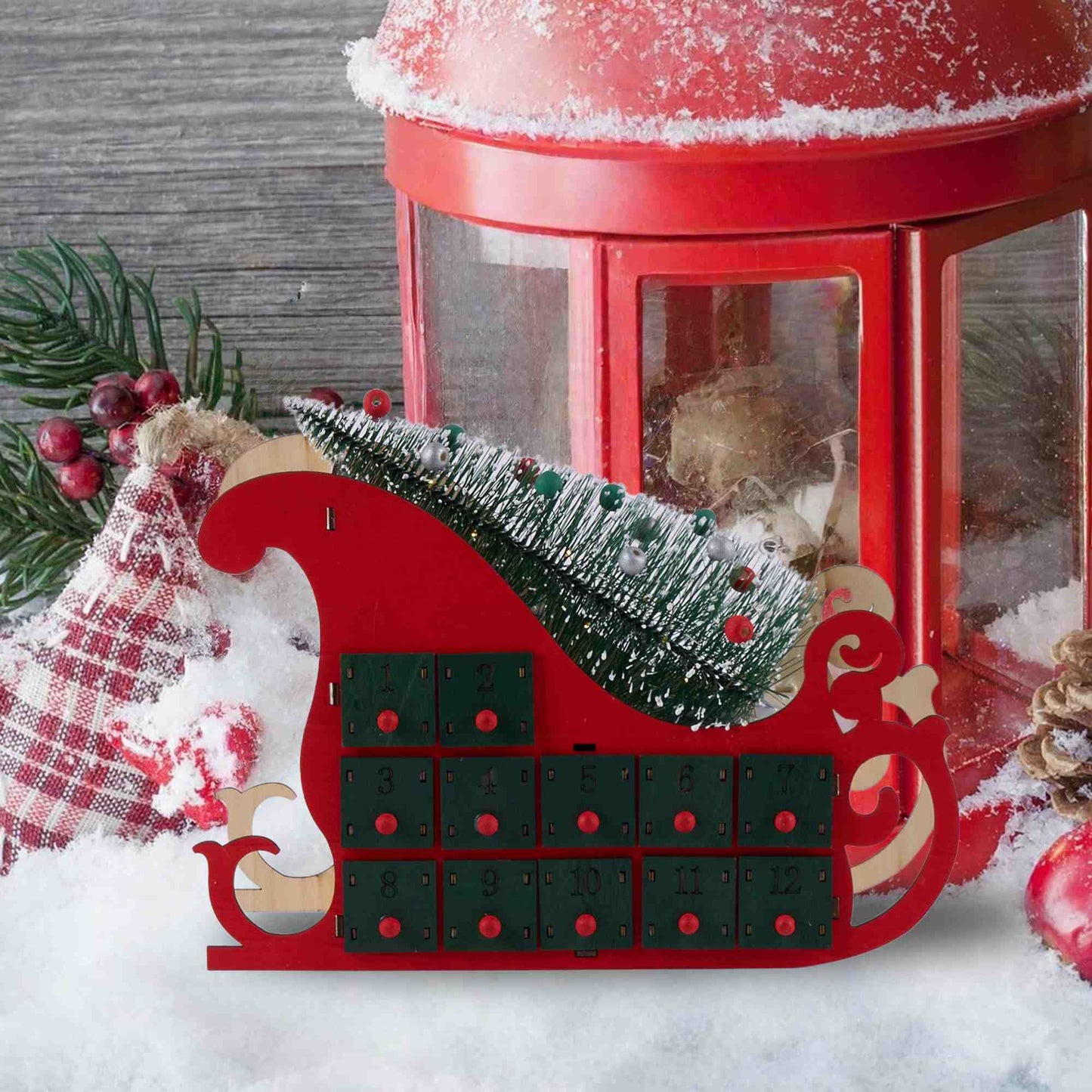 Brighthowl Christmas Countdown Advent Calendar Gift Box Decor