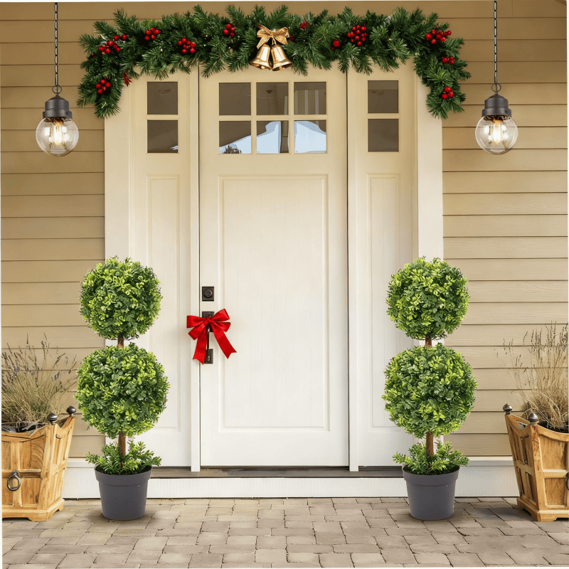 Brighthowl Artificial Boxwood Topiary Ball in Pot