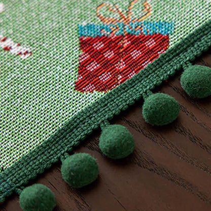 Brighthowl Santa Tree Gift Print Christmas Tablecloth