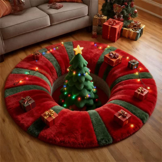 Brighthowl Christmas Tree 3D Effect Rug