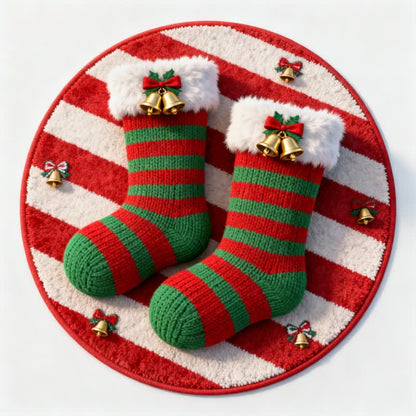 Brighthowl Christmas Stocking 3D Effect Rug