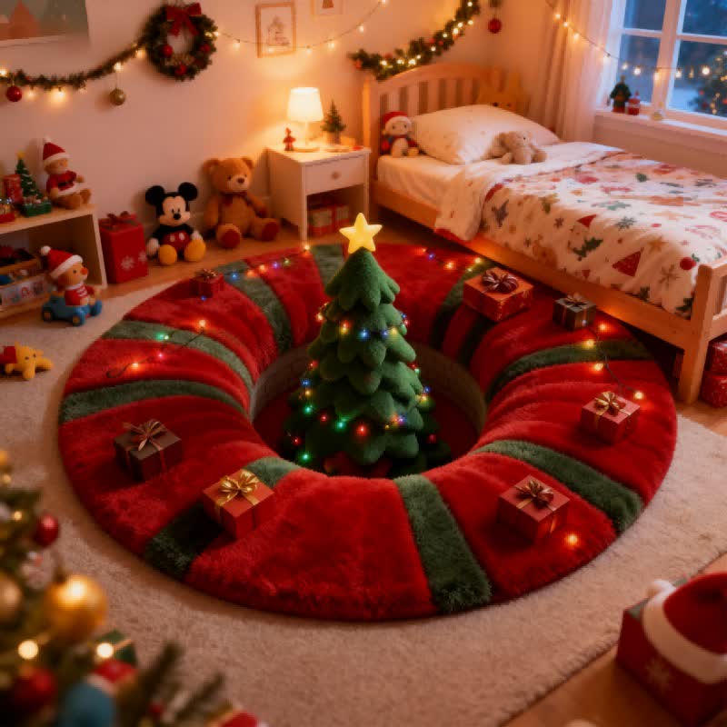 Brighthowl Christmas Tree 3D Effect Rug