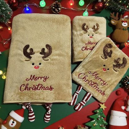 Brighthowl Christmas Holiday Gift Towels with Dangling Legs