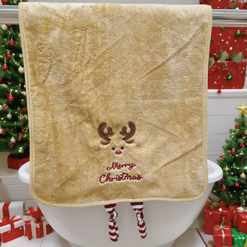 Brighthowl Christmas Holiday Gift Towels with Dangling Legs