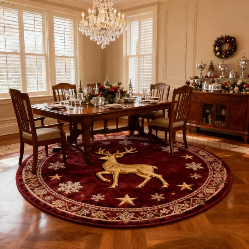 Brighthowl Christmas Reindeer 3d Effect Rug