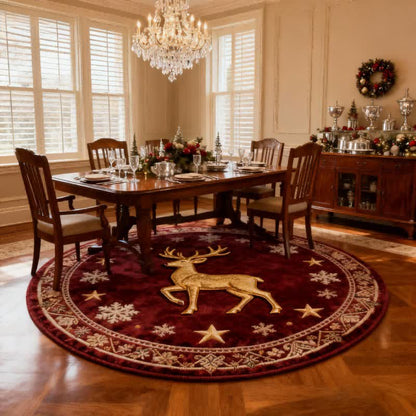Brighthowl Christmas Reindeer 3d Effect Rug