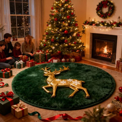 Brighthowl Christmas Reindeer 3d Effect Rug